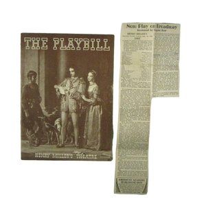 Janie Playbill 1942 Henry Millers Theatre Newspaper Article Breckenridge Foley